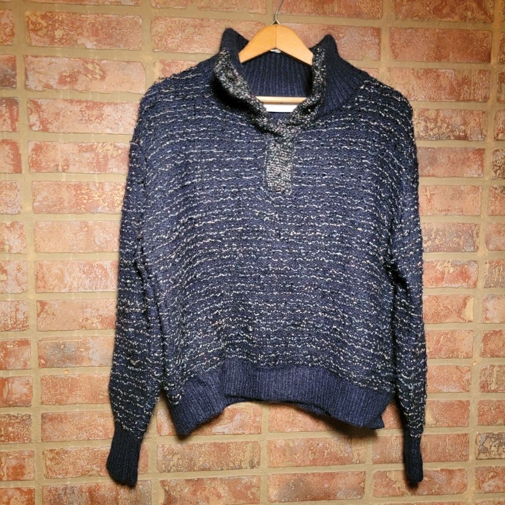 Maison Ullens Fantasy knit Cardigan midnight blue size small